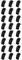 Black Leather Bust with Retractable Stand Jewelry Display 8 1/4" Tall Pack of 24